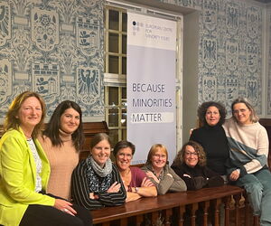 Gruppenbild beim Businesslunch in Flensburg beim ECMI.